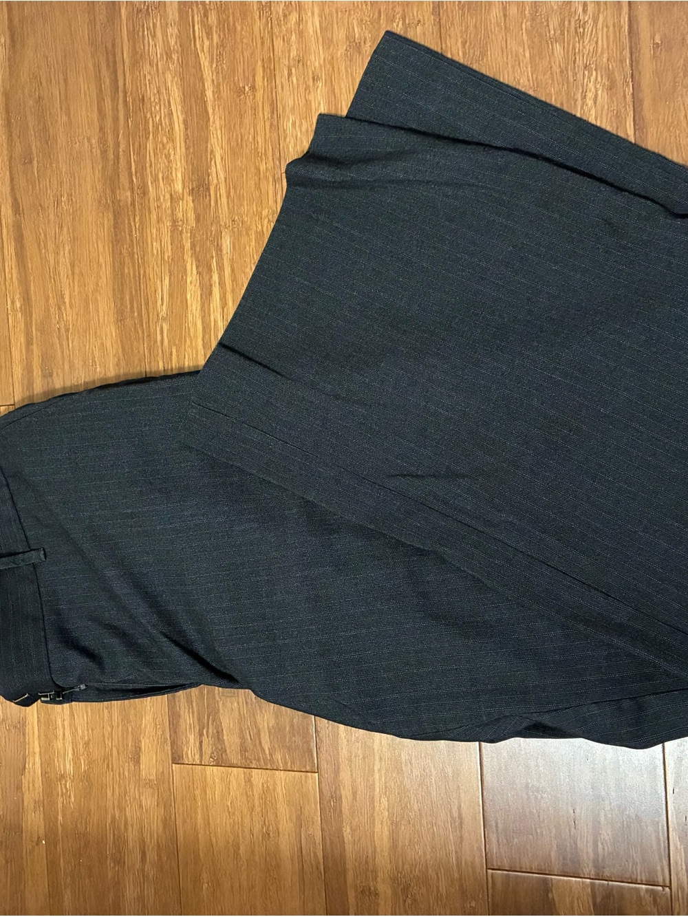 LOFT Women's Black Pinstripe Dress Pants